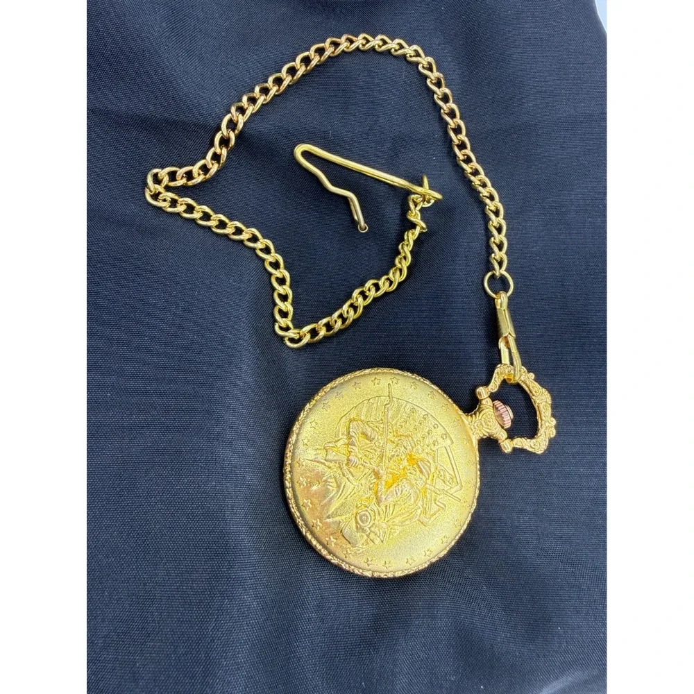 Vintage American Civil War Sesquicentennial Pocket Watch 150th Case Flag Gift